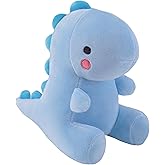 Alwoligag Plush Dinosaur Stuffed Animal Cute Toys Anime Dinosaur Soft Throw Pillow Gift for Children Boys Girls Blue 10.8 inch
