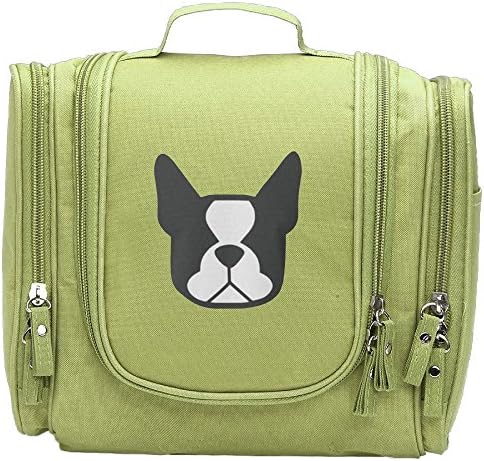 Travel Toiletry Bags Boston Terrier Washable Bathroom Storage Hanging Cosmetic/Grooming Bag For Household Business Vacation, Multi Compartments, Waterproof Lining