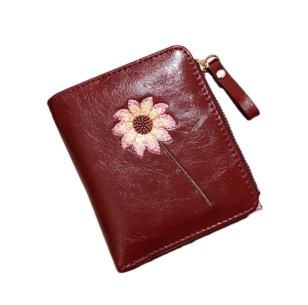 Oyccen Lovely Women's Wallet with Zipper Pocket Ladies Small Coin Purse Girls Short Card Holders