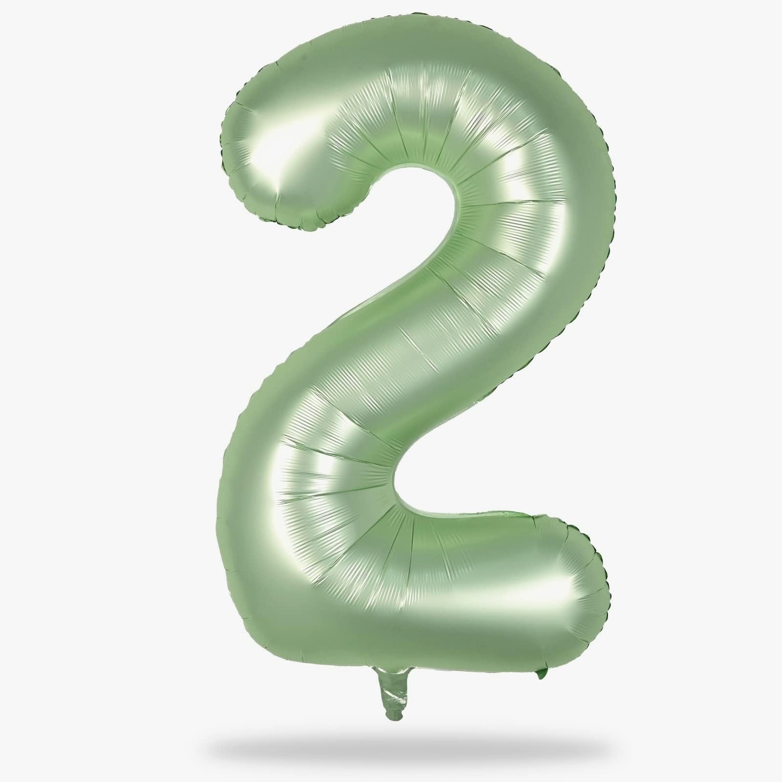 Photo 1 of 40" Balloon Number 2 Sage Green, Large Foil Number Balloons Set 0-9, Olive Green 2 Helium Balloons for Girls Boys 2nd 12th 20th Birthday Anniversary Graduation Jungle Safari Party Decoration Supplies