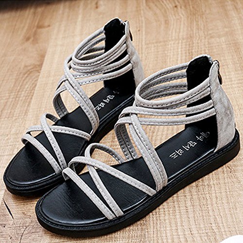 Summer Women Flat Shoes Bandage Bohemia Leisure Lady Sandals Peep-Toe Outdoor Shoes Fisherman Sandal