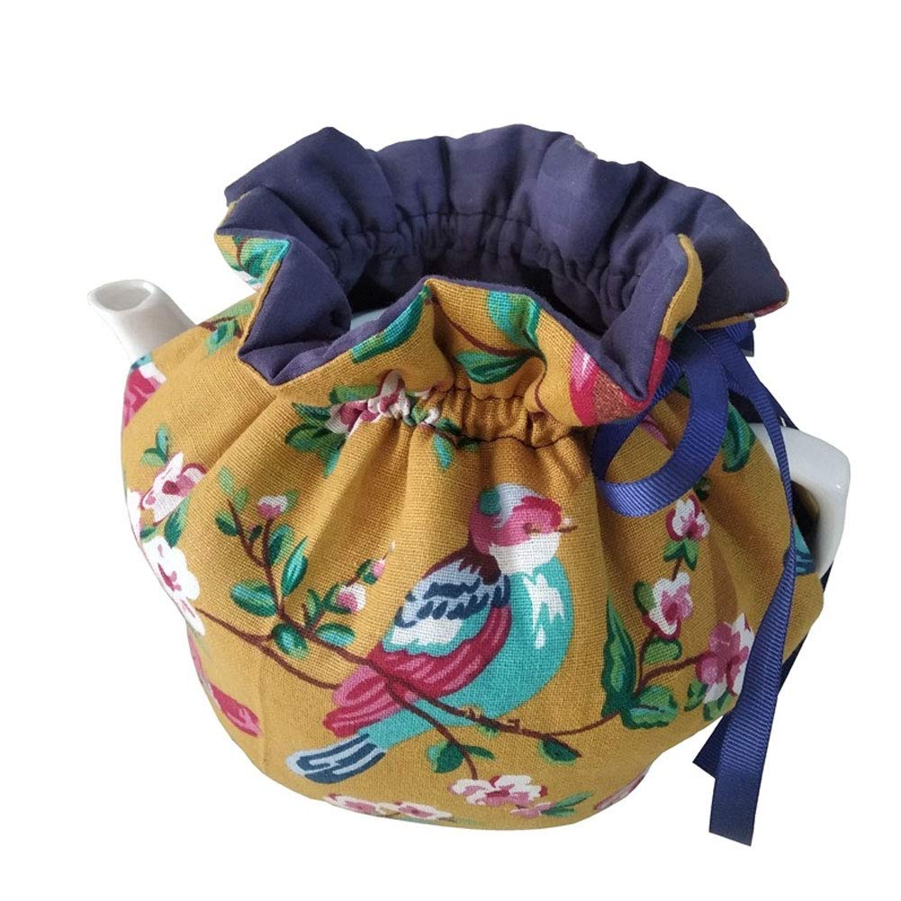Tea Pot Cozies, Cotton Vintage Floral Teapot Dust Cover Tea Cosy, Kitchen Home Decorative Tea Pots Cozy with Insulation Pad for Housewife, Friend, Mom (Color #15)