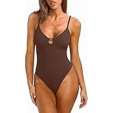 REORIA Women Sexy Cami Bodysuit with Built in Bra Sleeveless Spaghetti Strap Tank Top Body Suit 2026 Summer Going Out Outfits