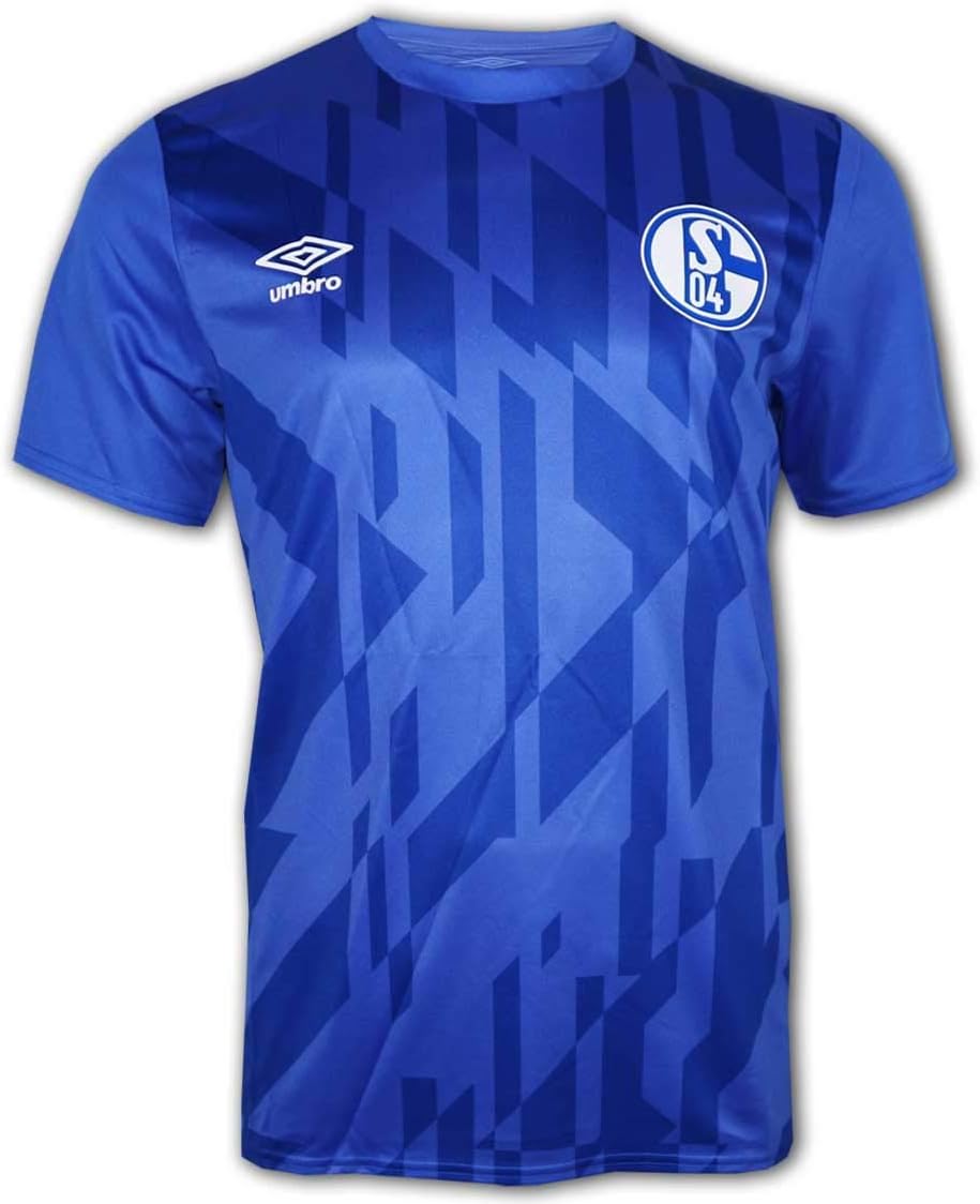 Umbro 2019-2020 Schalke Warm Up Football Soccer T-Shirt (Blue)