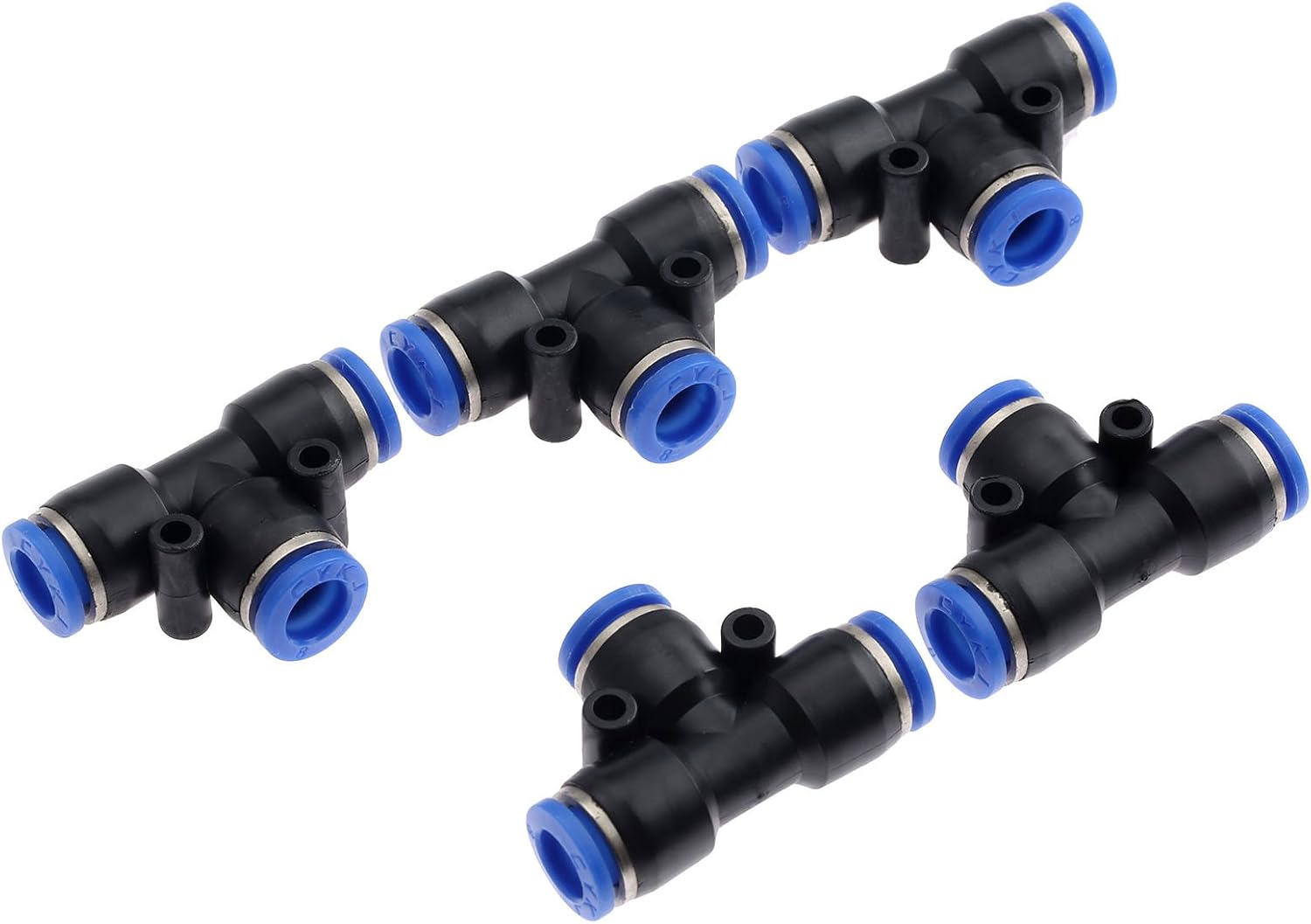 5pcs Water Hose Quick Connect T-Junction PE8 Pneumatic Air 3 Way Quick Fittings Connector 8mm Tube Hose - Image 4