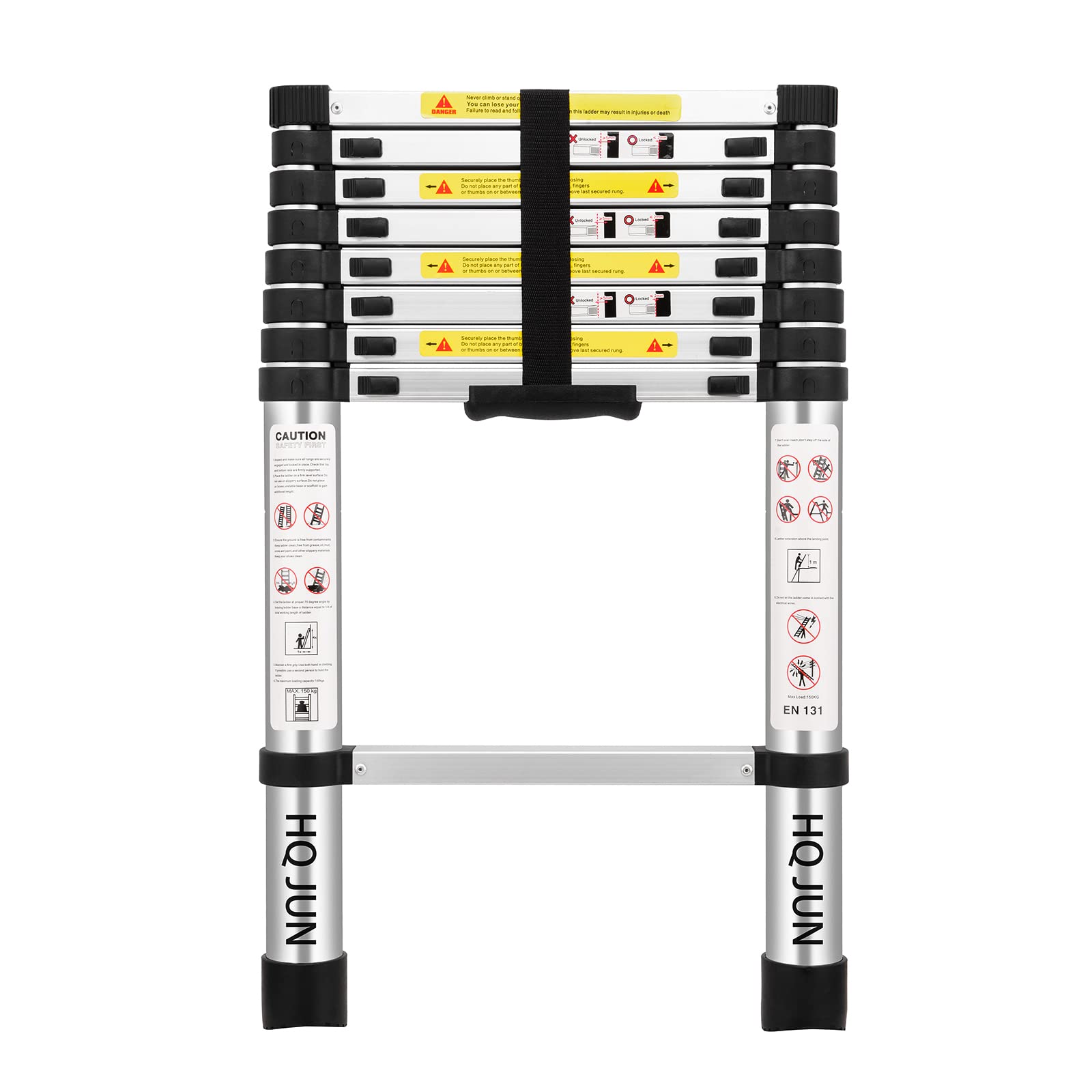 Photo 1 of (8.5Ft/2.6M) Telescoping Ladders?EN131Standards Multi-Purpose Folding Aluminum Extension Ladder