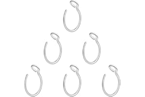 VELCARE 5-12 Pcs Nose Rings Hoops Nose Piercings Nose Piercing Jewelry Fake Nose Ring Fake Piercings Septum Lip Double Hoop Nose Ring Hoop Nose Rings for Women Clip On Helix Cartilage Hoop Earrings