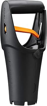 Fiskars Solid Flower Bulb Planter 24 cm FiberComp Black Orange view 2