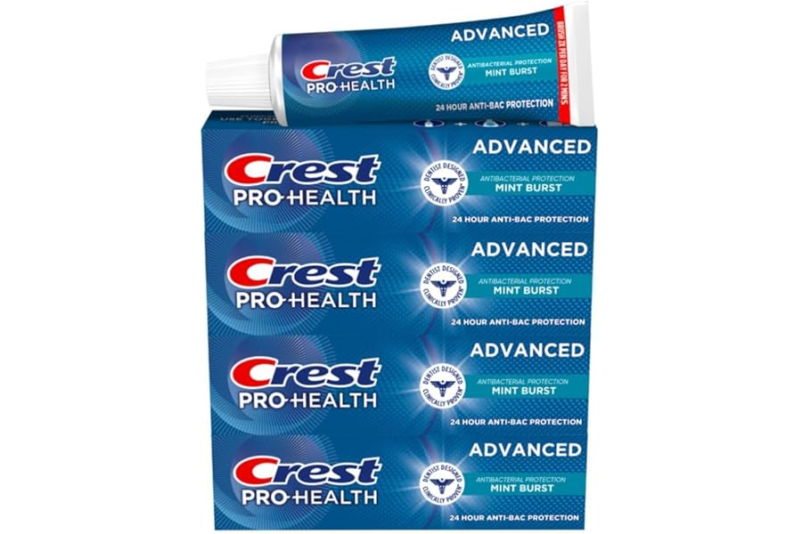 Crest Pro-Health Advanced Antibacterial Protection Toothpaste – Pack of 4, 5 Oz Tubes