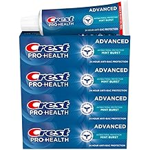 Crest Pro-Health Advanced Antibacterial Protection Toothpaste - Pack of 4, 5 Oz Tubes