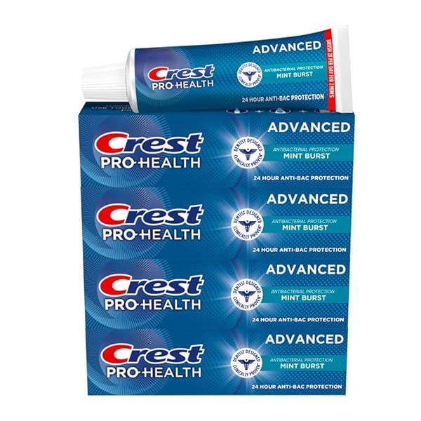 CREST PRO-HEALTH ADVANCED ANTIBACTERIAL PROTECTION TOOTHPASTE – PACK OF 4, 5 OZ TUBES