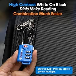 Bright Colors, TSA Approved Cable Luggage Locks 2