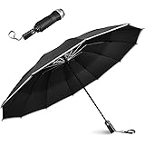 ergonomad windproof vented double canopy travel umbrella