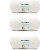 Bernat Softee Baby Cotton Yarn for Crocheting Soft, Cotton, 3-Pack | #3 DK Light Yarn, 60% Cotton 40% Acrylic, Soft Baby Yarn for Clothes, Blankets, Knitting, 254yds, 120g/4.2oz per skein
