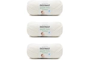 Bernat Softee Baby Cotton Cotton Yarn - 3 Pack of 120g/4.25oz - Blend - 3 DK (Light) - 254 Yards - Knitting/Crochet