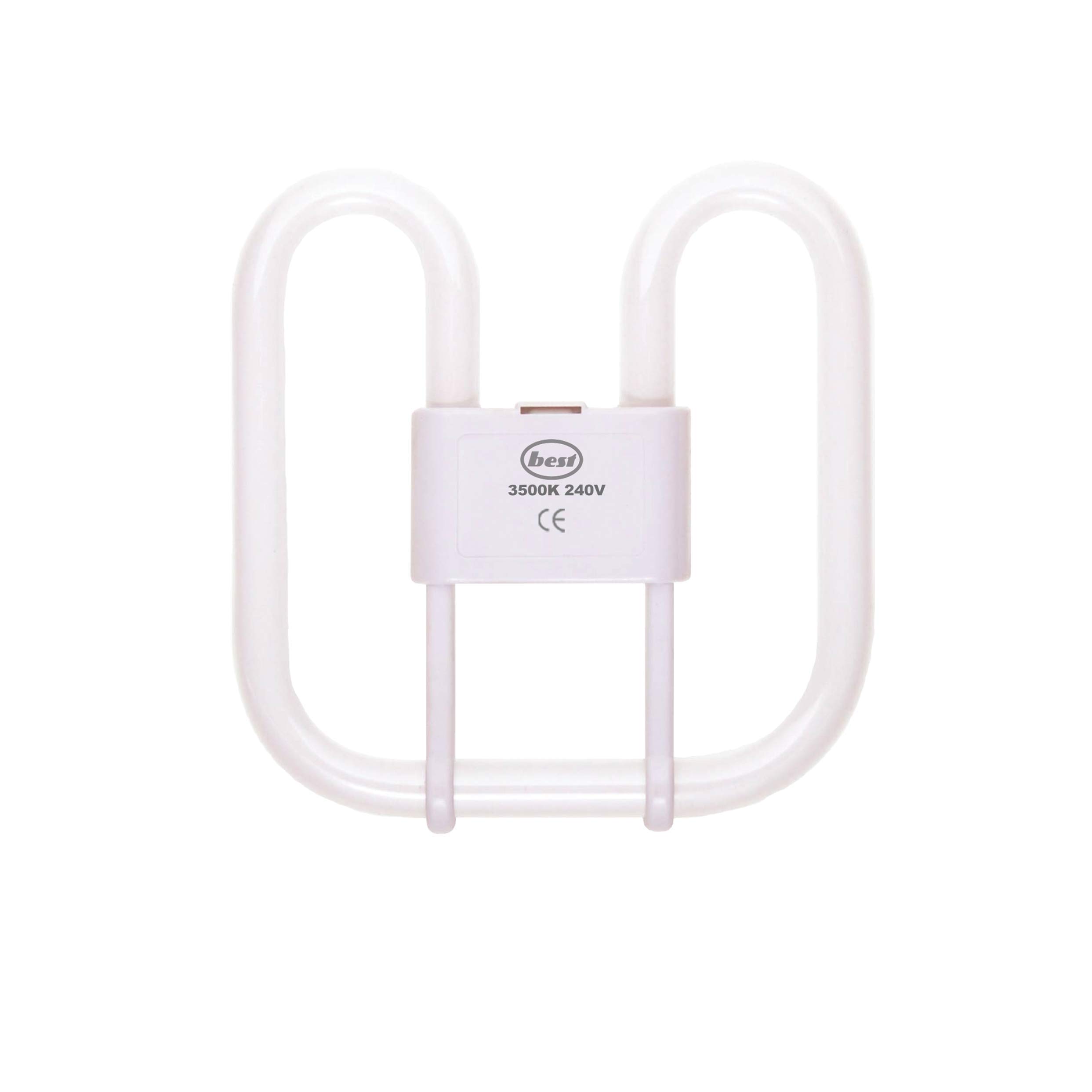 Merriway BH07403 (5 Pcs) 2D Energy Saving Lamps, White 3500K, 2-Pin GR8 28W - Pack of 5 Pieces