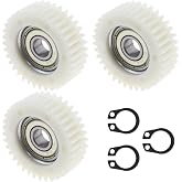 Micro Traders 3PCS 36 Teeth E-Bike Wheel Hub Motor Planetary Gears with Bearing Compatible with Bafang Motor 38mm Diameter Nylon Motor Gear, White