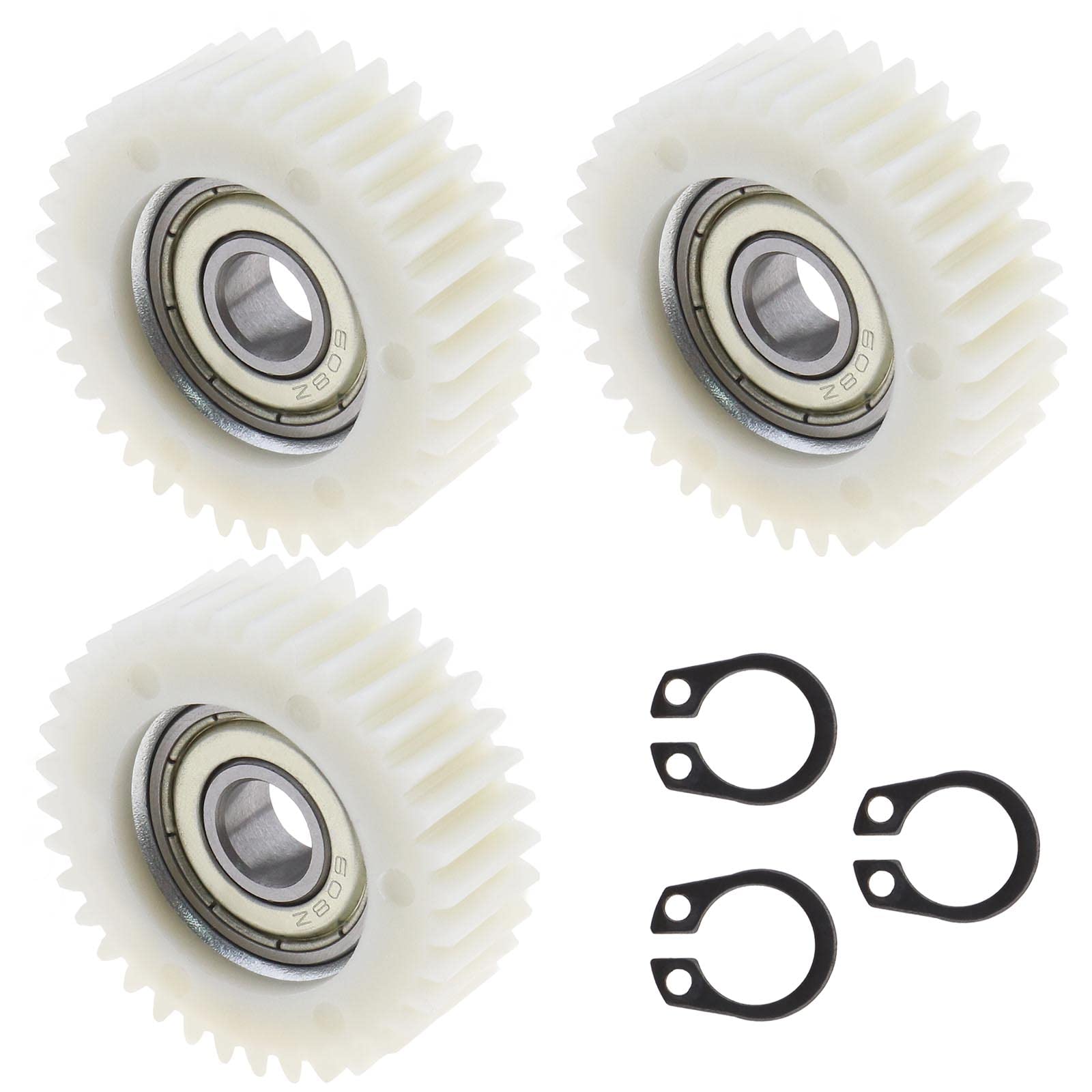 OTOTEC 3PCS 36 Teeth E-Bike Wheel Hub Motor Planetary Gears with Bearing Compatible with Bafang Motor 38mm Diameter Nylon Motor Gear