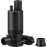 Windshield Washer Fluid Pump w/Grommet for Jeep Dodge Chrysler 5093412AA | for Grand Cherokee Commander Liberty 2002-2006, Grand Caravan Durango 2004-2007, Town &amp; Country PT Cruiserr Range Rover 01-13