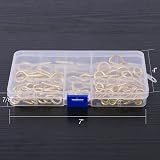 GLARKS 100pc Brass Plated Lag Eyebolts Screw Hooks Assortment Set 6 Sizes view 7