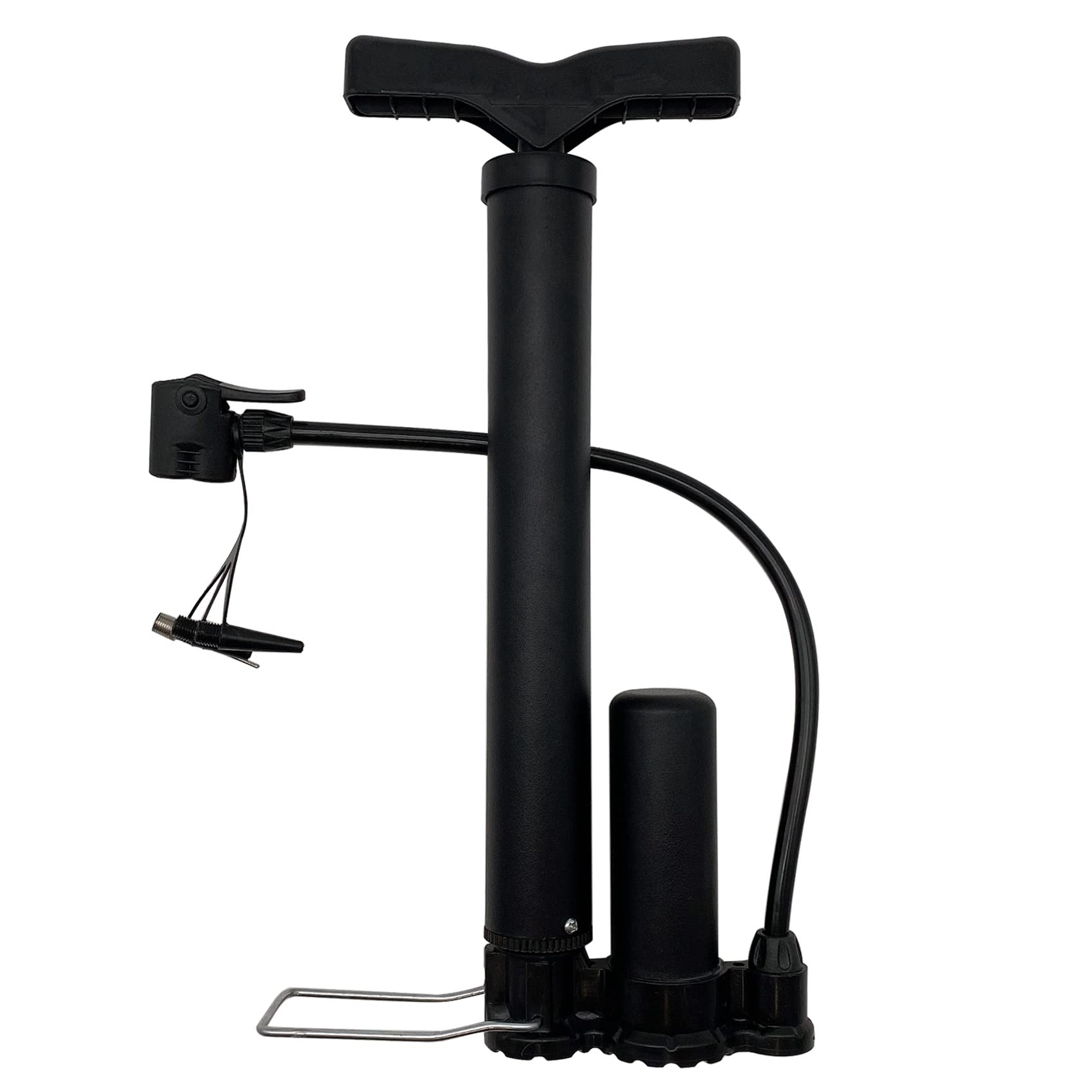 Portable Bike Floor Pump Bicycle Floor Tyre Inflator Schrader Presta Valve Mini Tyre Pump 120 PSI Bike Air Pump with Ball Needle for Road Mountain Bikes, Balls