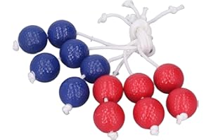 Ladder Ball Ladder Toss, 3 Red 3 Blue Bright Colors Easy to Recognize Ladder Ball Game Set Training Aid Portable Ladder Toss 