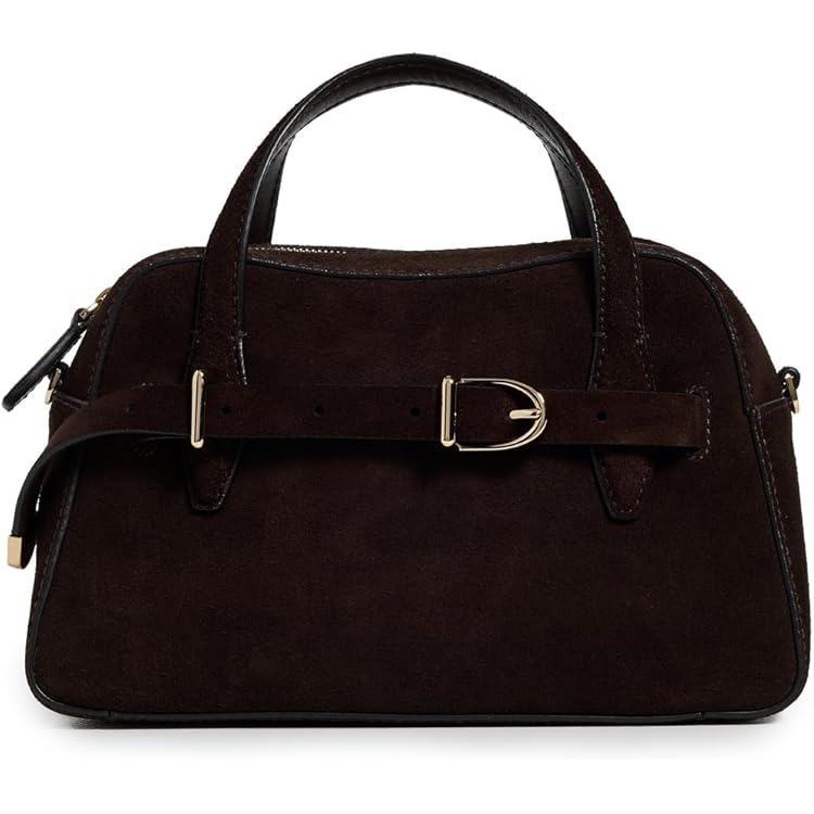 Amazon.com: Madewell Women Suede Lg Belted Satchel Dark Carob One