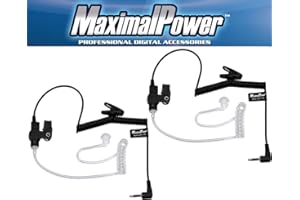 MaximalPower RHF 617-1N X2 3.5mm Receiver/Listen Only Surveillance Headset Earpiece, 2 Pack