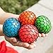 Anti Stress Reliever Grape Ball Hand Wrist Squeeze Toy Squishy Mesh Ball Gift (Blue)