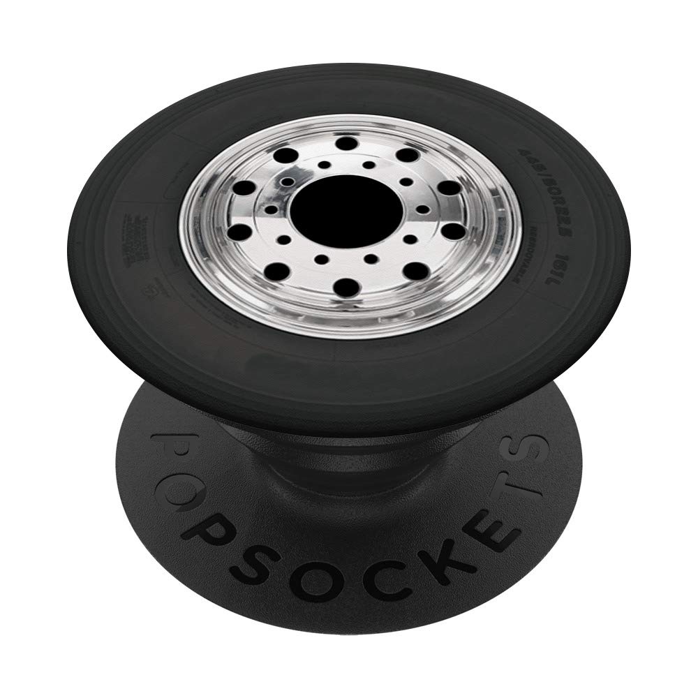 Truck Wheel Design Big Car Tire Gift for Truck Driver PopSockets PopGrip: Swappable Grip for Phones & Tablets