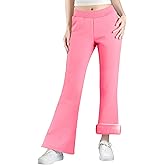 BIG ELEPHANT Girls Fleece Flared Pants – Soft Cotton Bell Bottom Pants with Pockets, Slim Thigh Fit for School & Daily Wear​