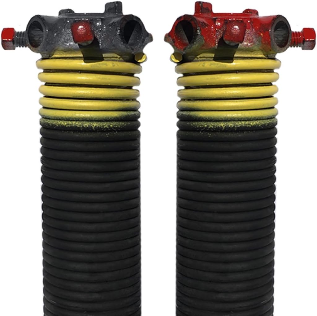 DURA-LIFT .207 x 2" x 23" Torsion Garage Springs (Yellow, Left & Right Wound)