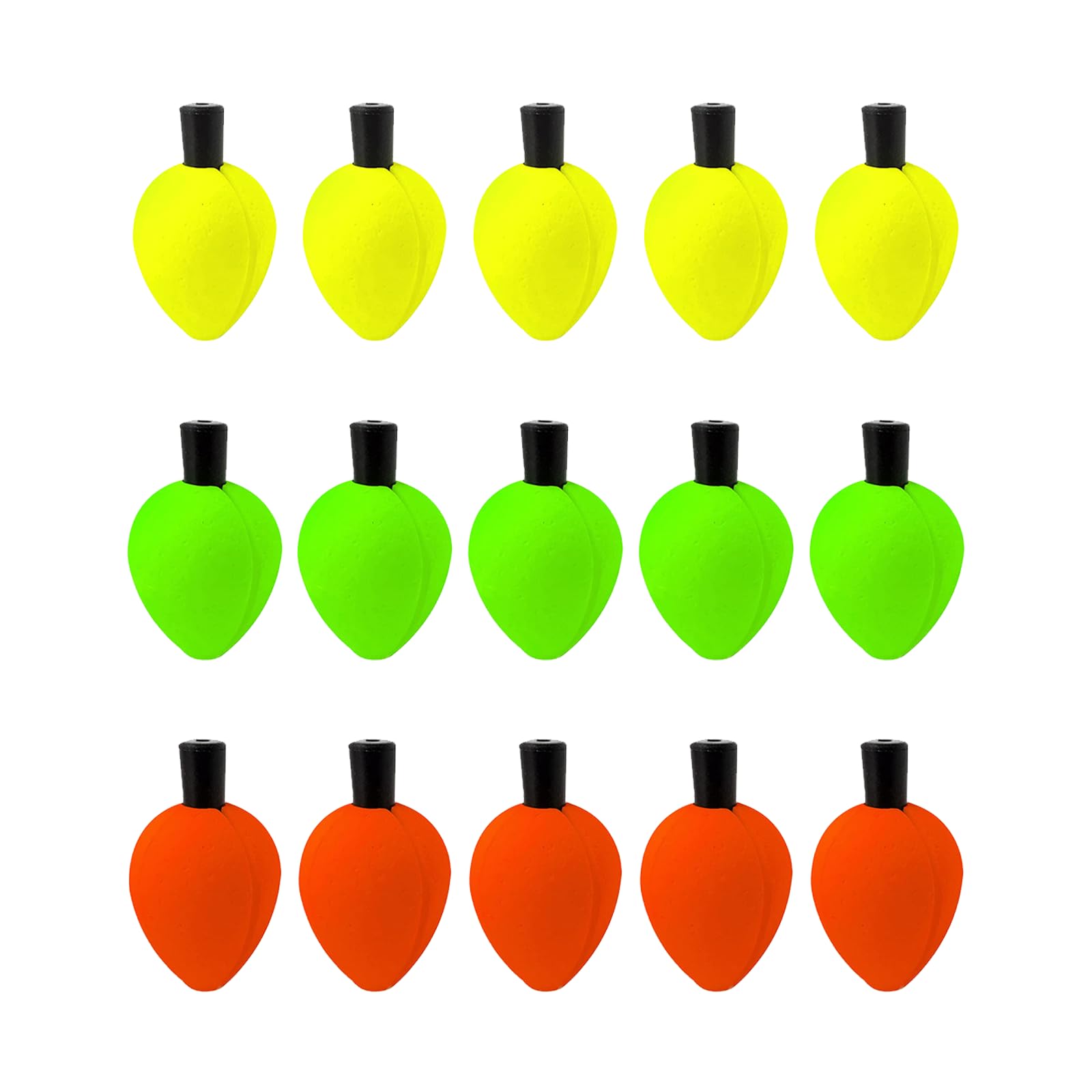 Qianxihu 15Pcs Float Foam Water Drop Strike Fishing Bobbers Floats Fly Fishing Float Strike Indicator Foam Teardrop Strike for Fly Fishing Accessories