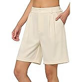 Willit Women's Shorts Wide Leg Dress Casual Work Summer Pleated Shorts High Waisted with Pockets 7" 10"