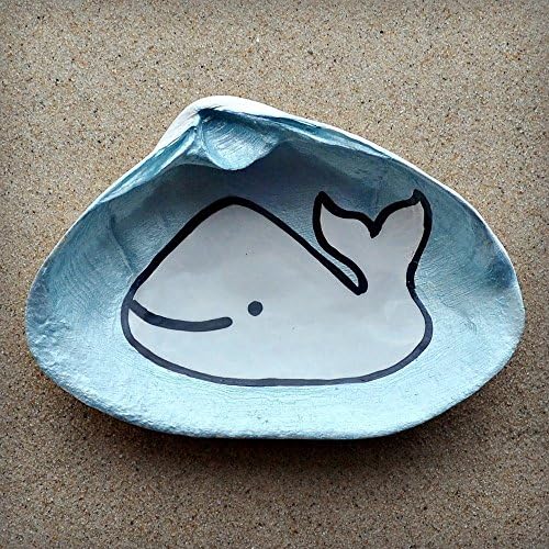 Whale Shell Dish - Soap Dish, Spoon Rest, Ring Holder, Jewelry Holders, Trinket Dishes, Catchall Bowl - Ocean Themed Accessories - Nautical Home Decor For Bedroom, Bathroom, Kitchen And Office