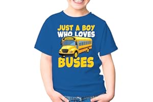 School Bus Costume Just A Boy Who Loves Buses Kids Shirt Gift Girl Boy