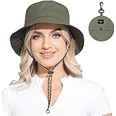 Womens Packable Waterproof Bucket Hat Men UV Protection Sun Hat