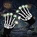 ZPTONE LED Gloves Skeleton Gloves 3 Color 6 Mode Flashing Finger Lights Halloween Costume Party Favors Light Up Toys Novelty Christmas Gift