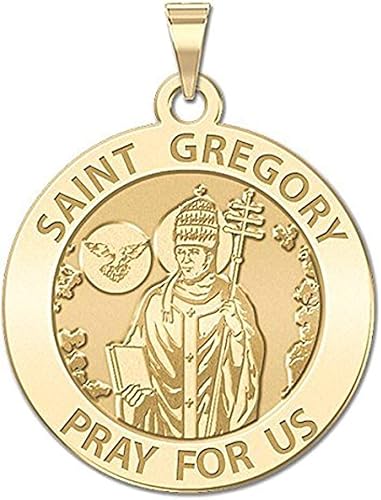 Amazon Co Jp Saint Gregory Religious Medal Available Inソリッド10 K And14 K黄色またはホワイトゴールド またはスターリングシルバー ジュエリー