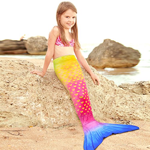 Play Tailor Kids Mermaid Tails for Swimming Girls Swimmable Mermaid Swimsuit Costume Size 10