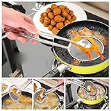 Rumas Stainless Steel Mesh Fat Skimmer Spoon, Antirust Anti-Corrosion Filter Colander Clip For Kitchen Restaurant (Sliver)