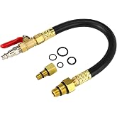 3mirrors Engine Air Valve Holder Pressure Pipe M10 M12 M14 M18 | Thread to 1/4 NPT w/Ball Valve, Cylinder Leakage Testing Tool for Most LS Engine Compatible with Mustang Ford GM