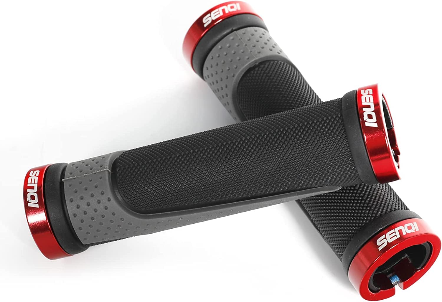 SENQI Bike Grips Lightweight Bicycle Grips 130mm &130mm,130mm &90mm, 90mm &90mm Fit 22.2mm Handlebar Anti-Slip Grips Suitable for Multi-Speed Bicycles Mountain Bikes BMX Bikes