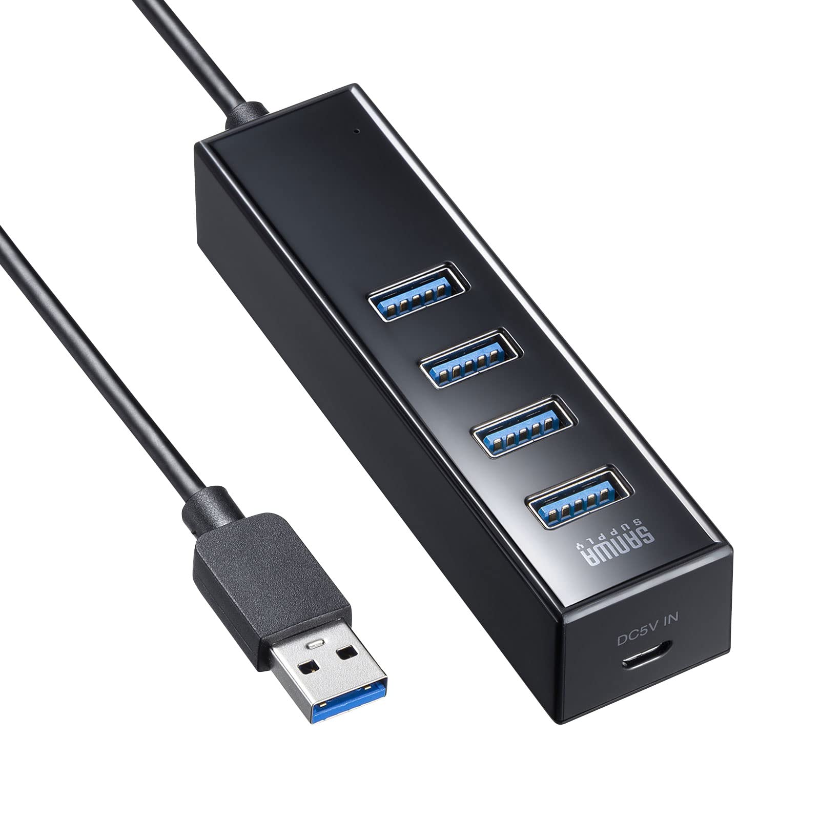 サンワサプライ USB3.2 Gen1 4ポートハブ BKNの商品画像