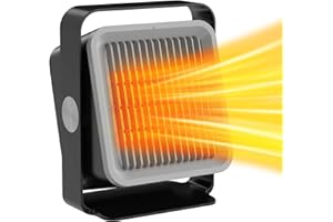 Small Space Heater for Indoor Use, XIUREI Fan Heater with Variable Tilt Head, PTC Ceramic with Tip-over & Overheat Protection