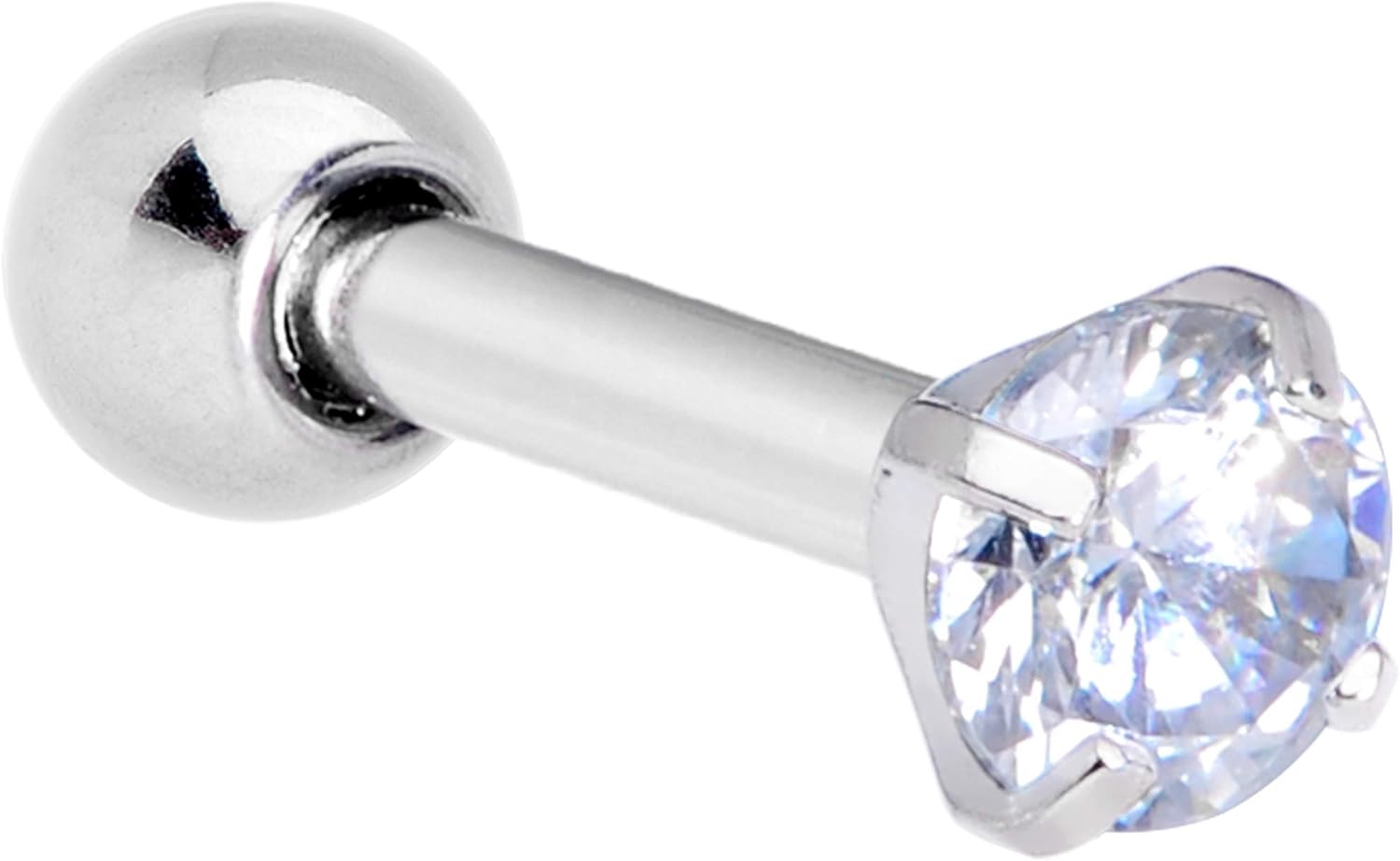 Body Candy 16G Women G23 Implant Grade Titanium 3mm Clear