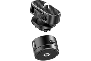 ULANZI Select Go Quick II to 1/4" Adapter - 1/4" Thread Go Quick II Base + 1/4" Screw QR Cover Compatibe with Go Quick II Seriese Selfie Stick/Tripod/Monopod/Compact Camera/Phone/Led Video Light