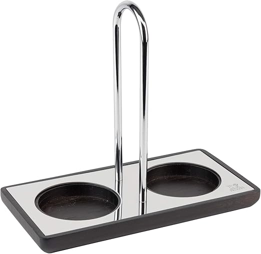 Peugeot 25847 Linea Salt and Pepper Mill Tray, Wood/Stainless Steel