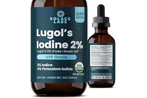Lugol's Iodine 2% Solution | USP | Thyroid, Weight, Water | 2 oz / 60mL (Pack of 1)