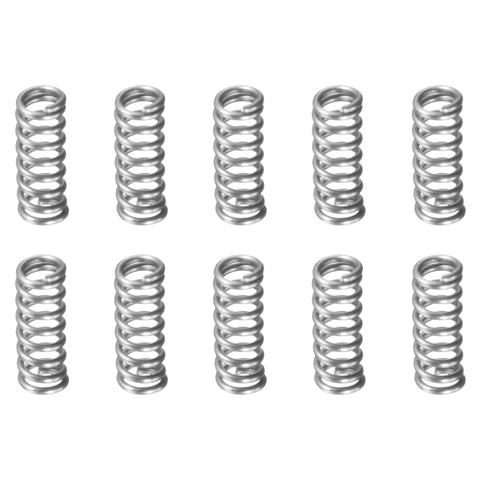 DTGN 0.3x2x5mm(DxODxL) Compression Spring - 50Pack - Good for Machinery - Spring Steel Extension Spring - Gray
